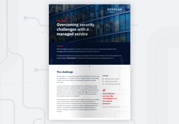 Overcoming security challenges with a managed service datasheet