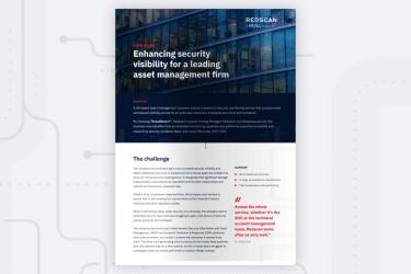 Case Study - Enhancing security visibility for a leading asset management firm