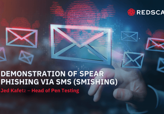 Demonstration of spear phishing via sms (smishing)