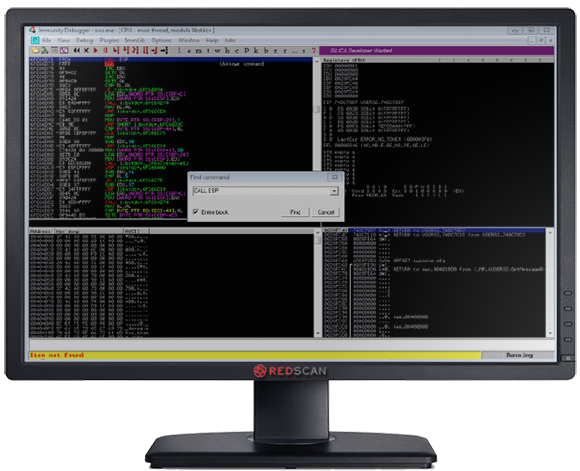 Finding a CALL ESP instruction