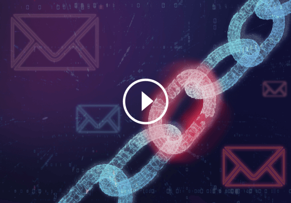 Chain with email symbols