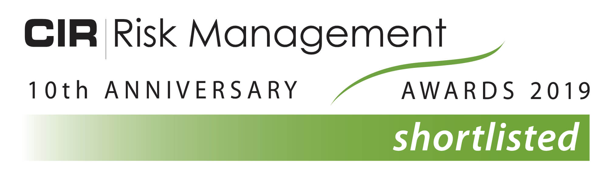 CIR risk management 10th anniversary awards 2019 shortlisted logo
