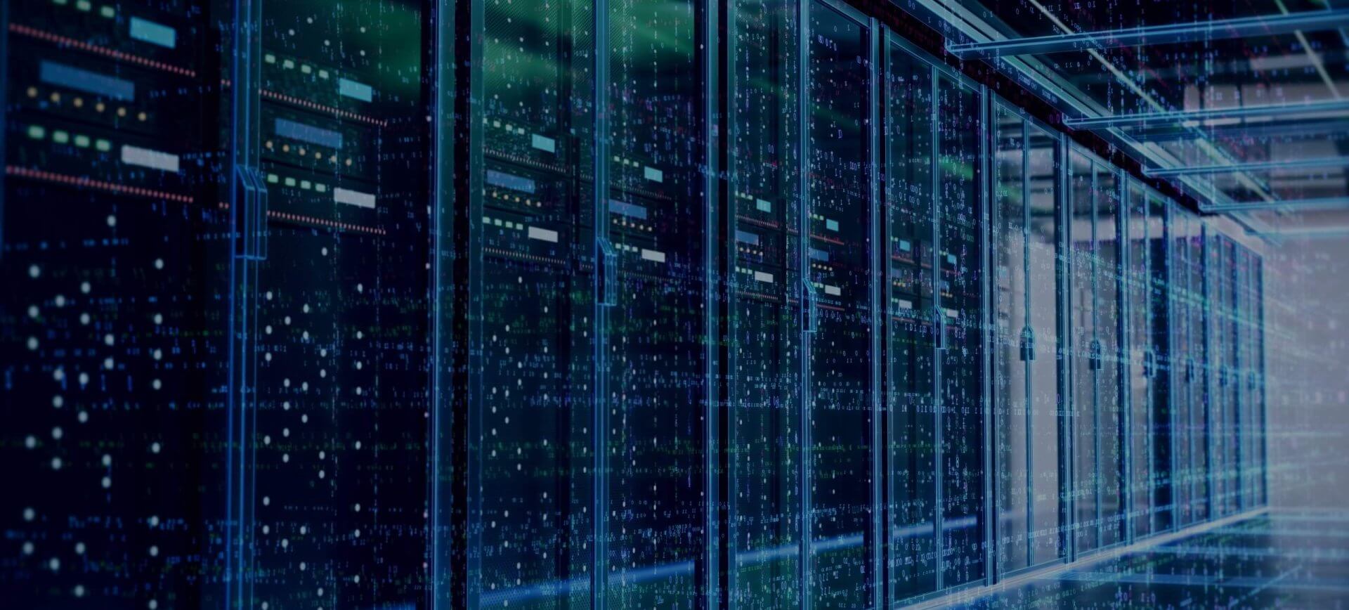Data being processed by servers in a data centre
